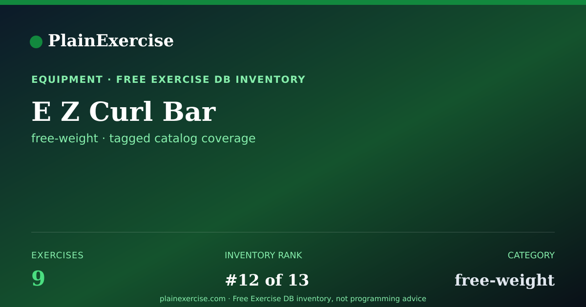 Shareable card for E Z Curl Bar exercises (9) | PlainExercise