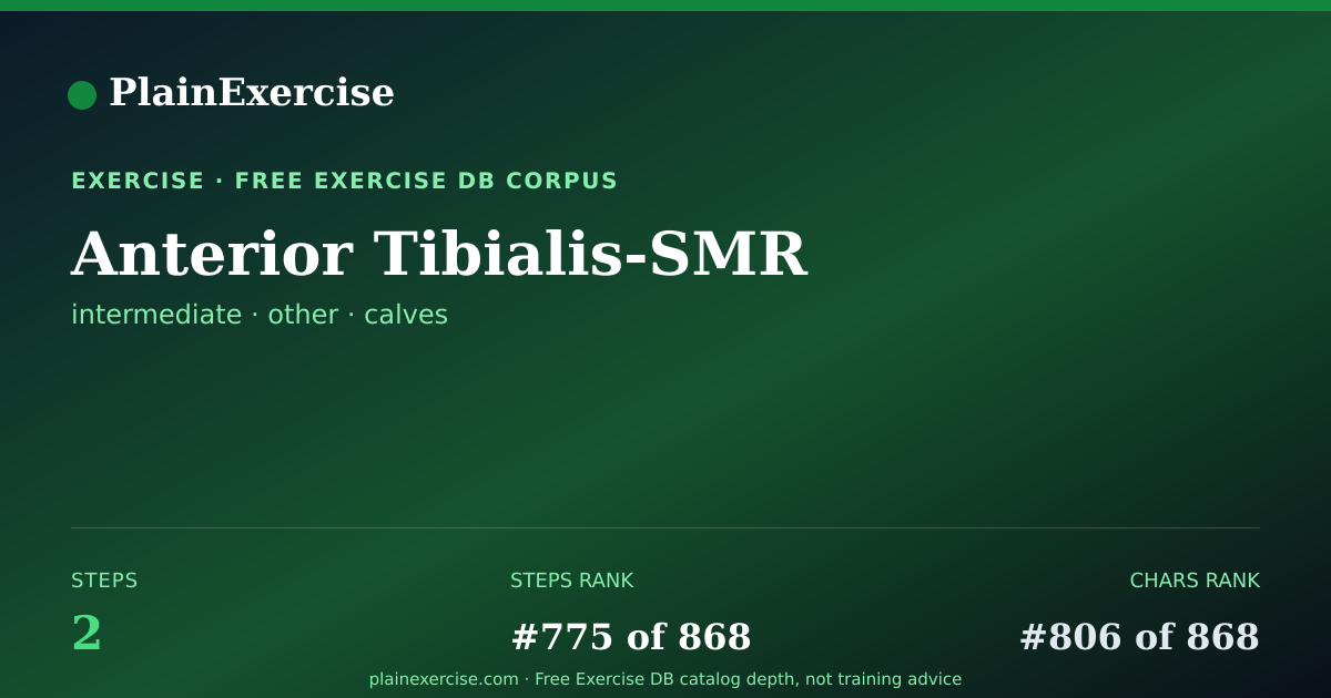 Shareable card for Anterior Tibialis-SMR guide | PlainExercise