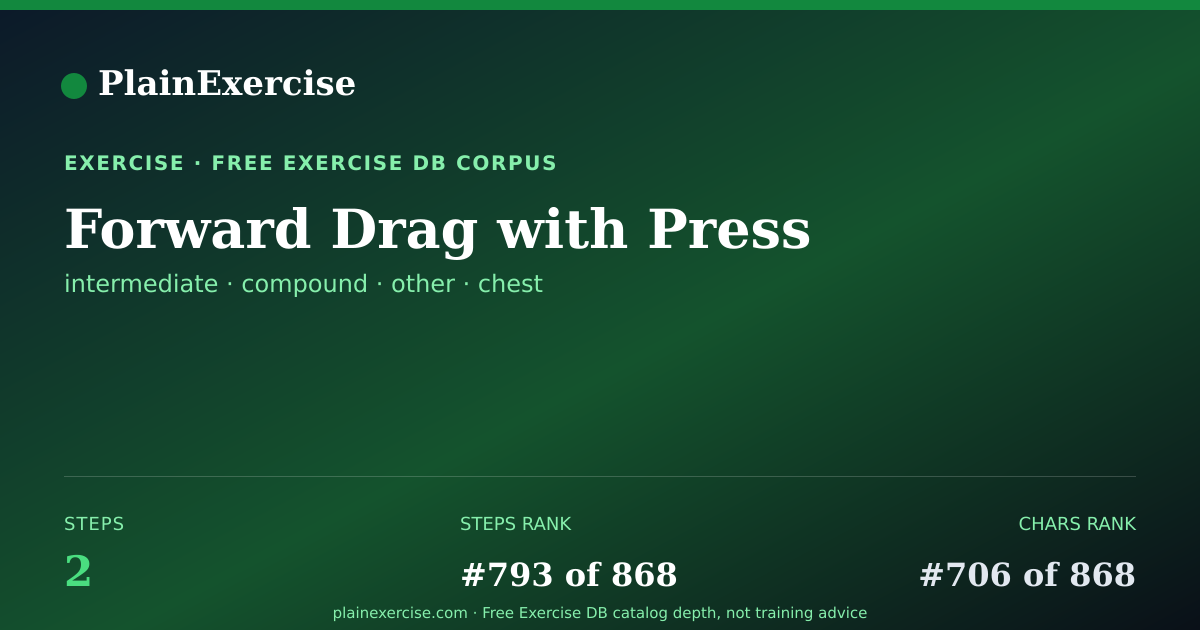 Shareable card for Forward Drag with Press guide | PlainExercise