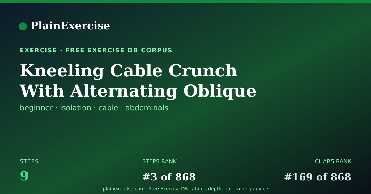 Shareable card for Kneeling Cable Crunch guide | PlainExercise