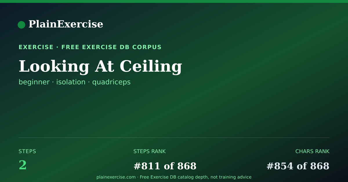 Shareable card for Looking At Ceiling guide | PlainExercise