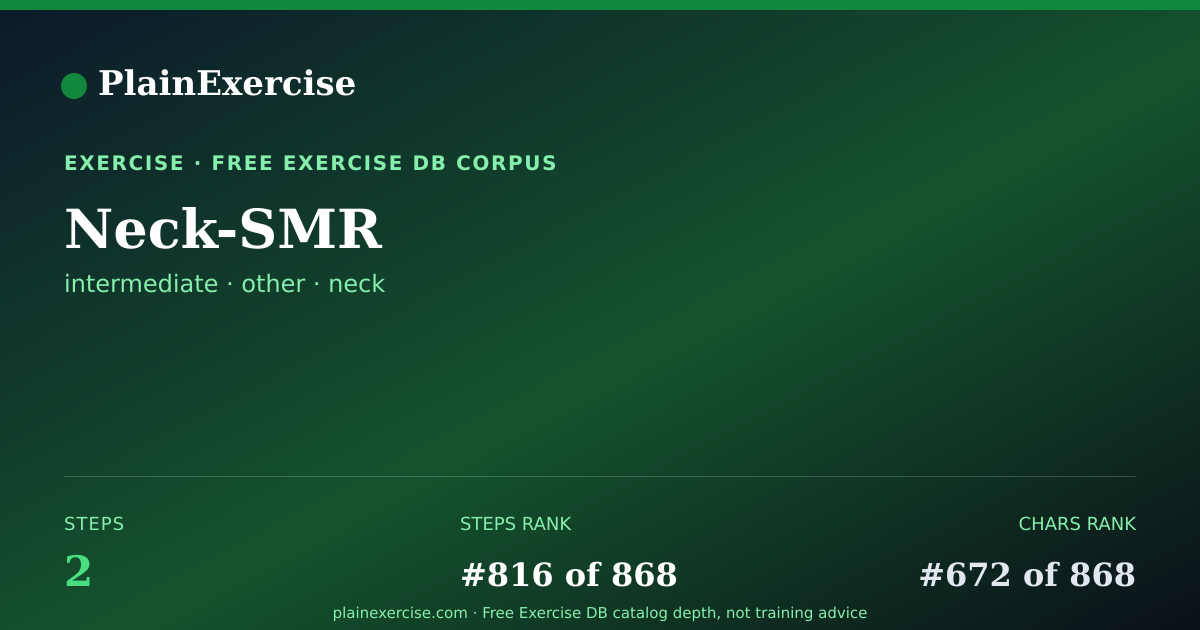 Shareable card for Neck-SMR: how to, muscles, variations | PlainExercise