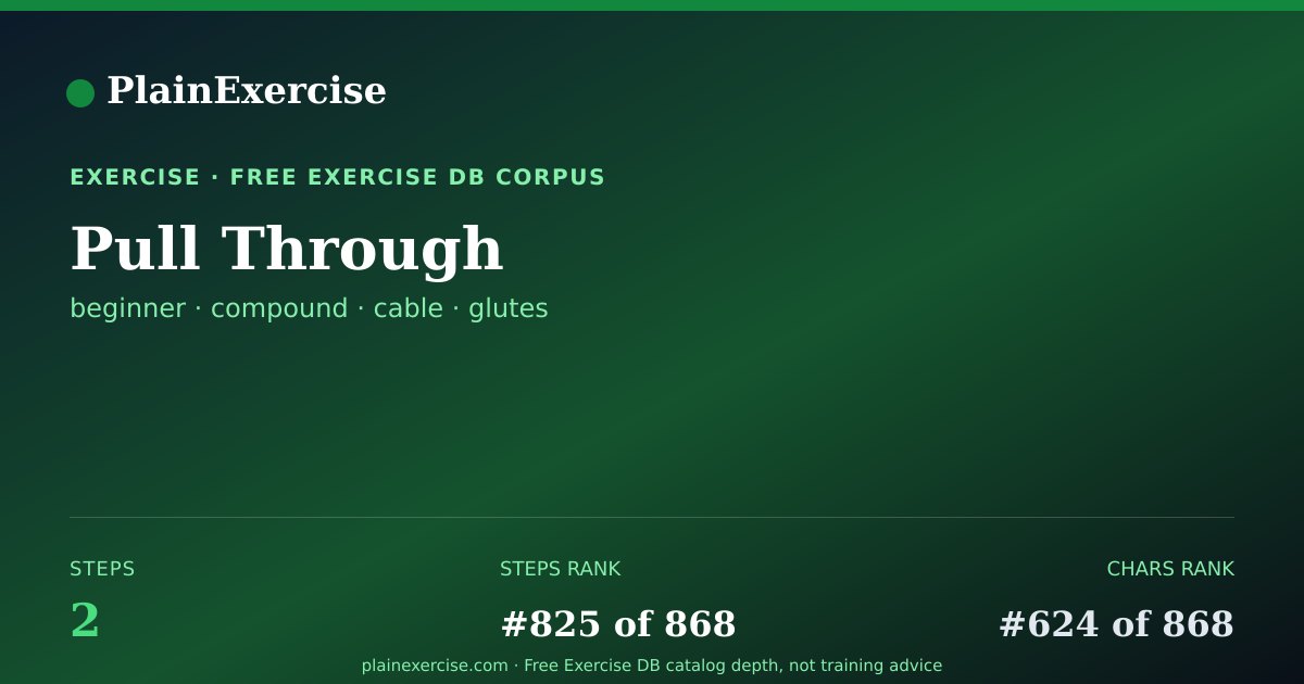 Shareable card for Pull Through: how to, muscles, variations | PlainExercise